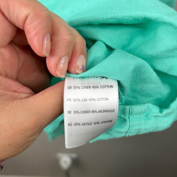 True Nation teal linen blen button down size 2XLT - Picture 4 of 7